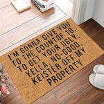 Printed Velvet Welcome Home Floor Mat AI62Decor
