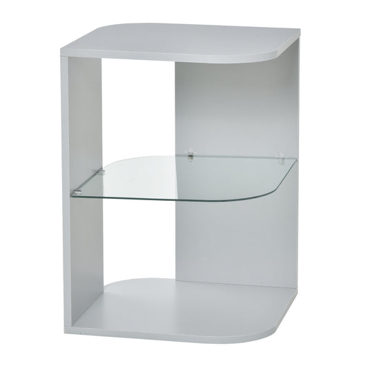 AI62 Decor Modern Nightstand with 2 Storage Shelves