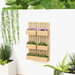 5-Box Wooden Raised Garden Bed Trellis with Drainage AI62Decor