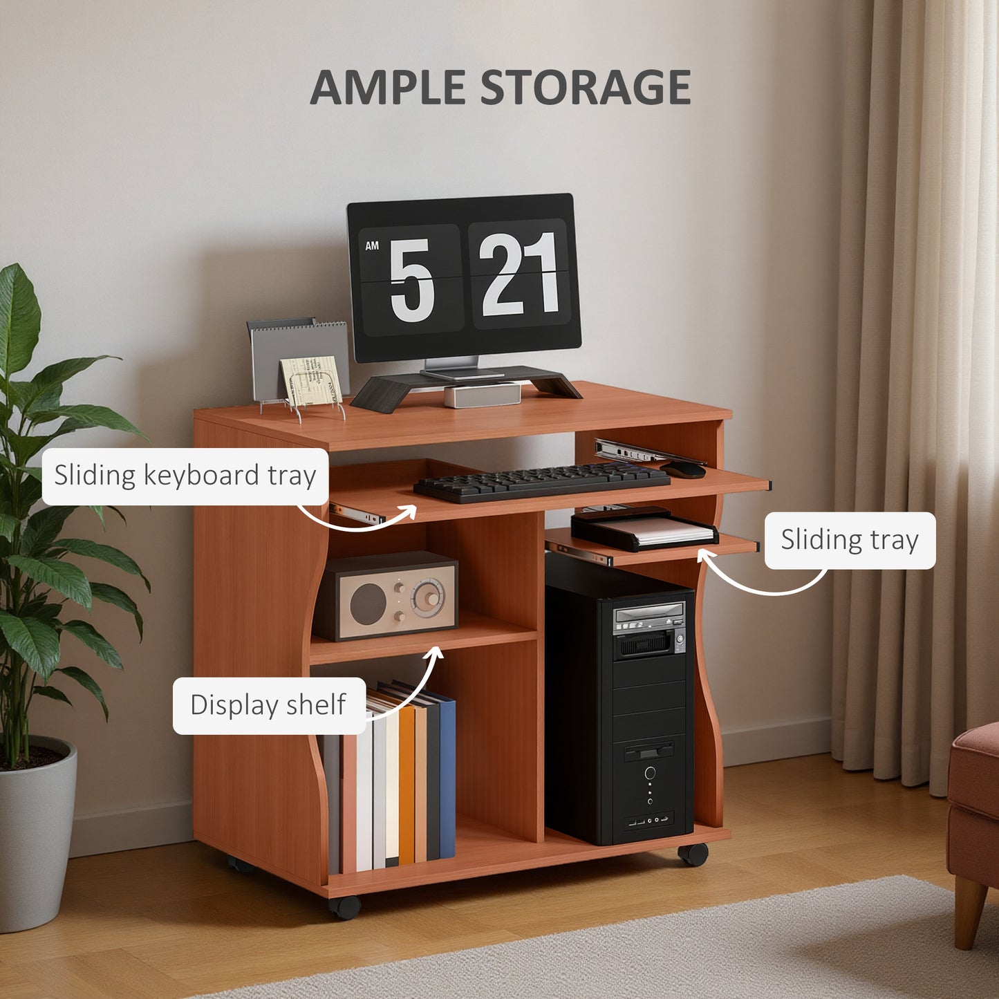 AI62 Decor Multi-Storage Compact Work Desk