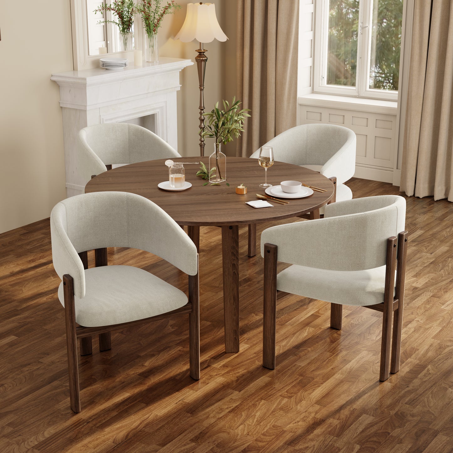 AI62 Decore  Metal Dining Chairs Set of 6