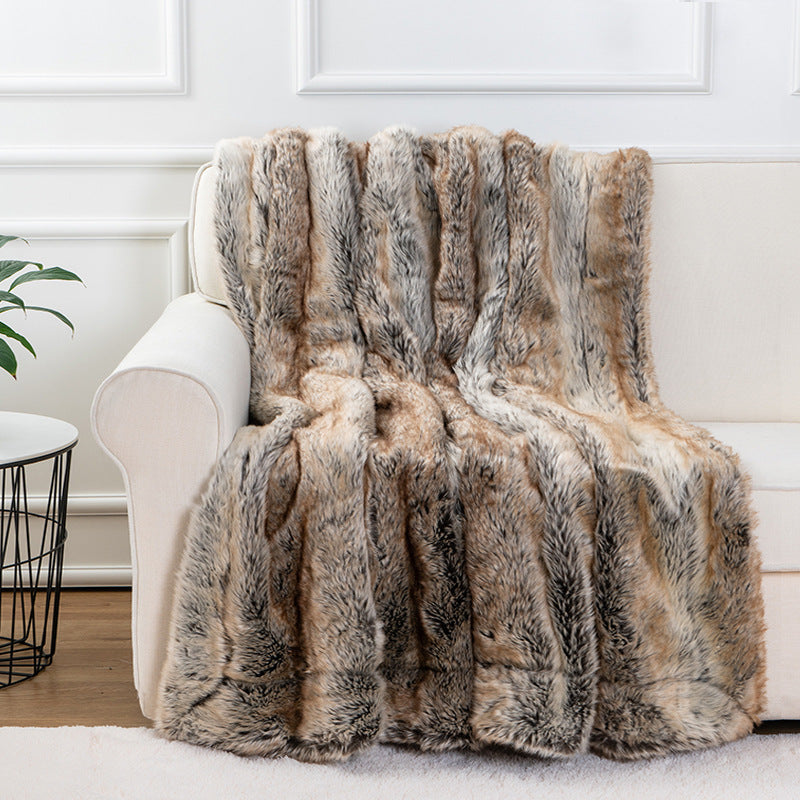 AI62 Decor Luxury Faux Fur Throw Blanket