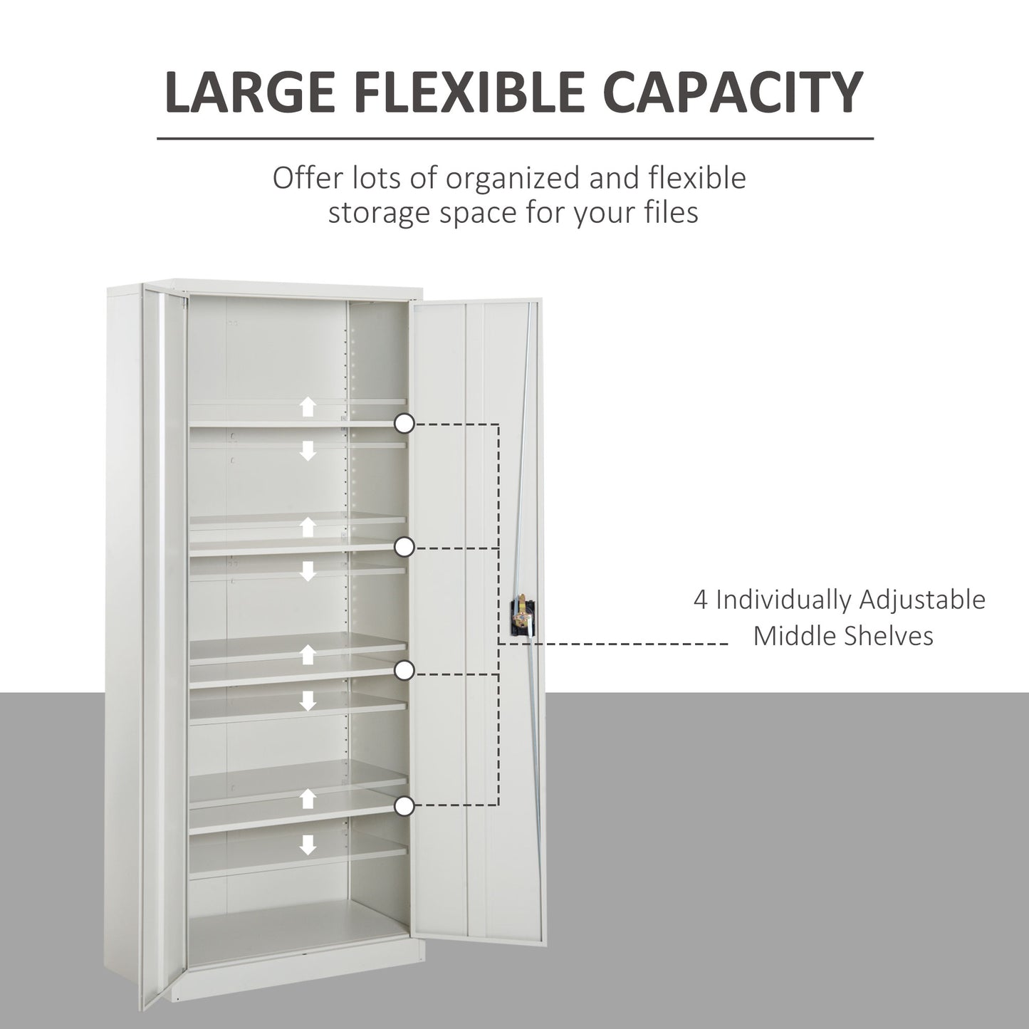 AI62 Decor Tall Vinsetto Filing Cabinet