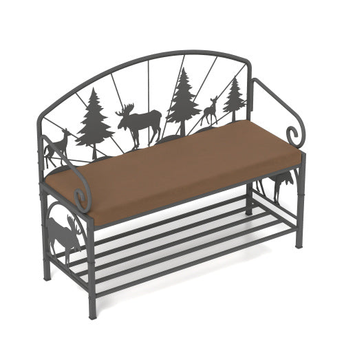 AI62 Decor Rustic Shoe Rack Bench for Entryway & Small Spaces