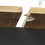 Foldable Telescopic Dining Table with Wine Rack AI62Decor