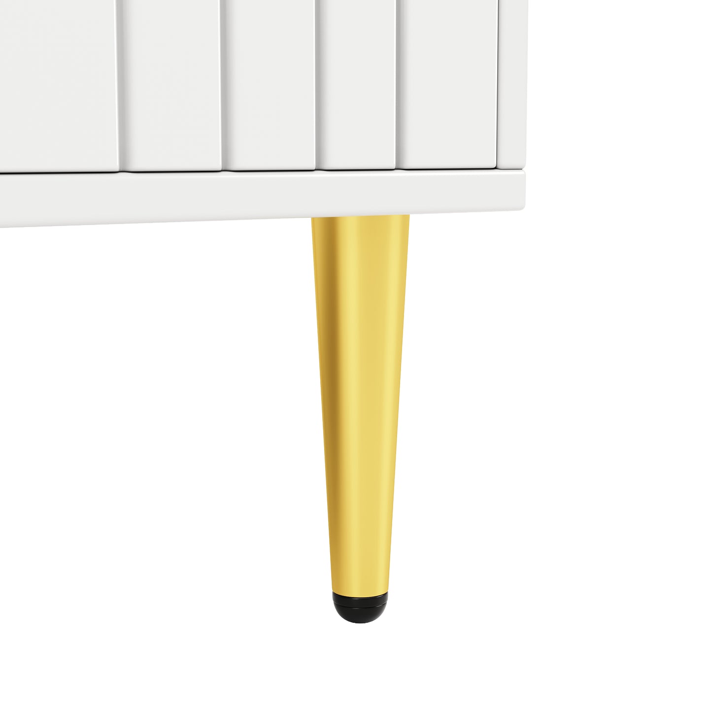 AI62 Decor White Wave Sideboard 152×40×75 cm with Gold Accents