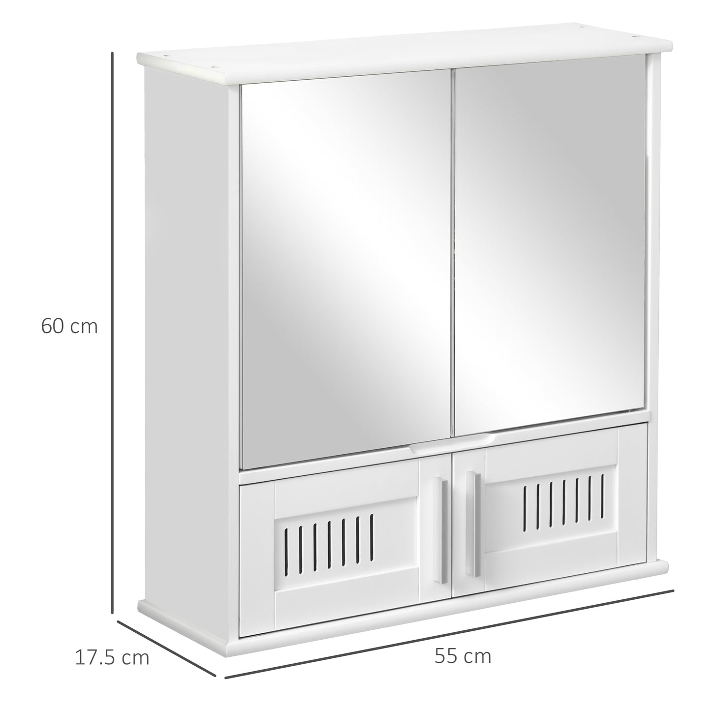AI62 Decor Space-Saving Wall Mirror Cabinet for Bathroom