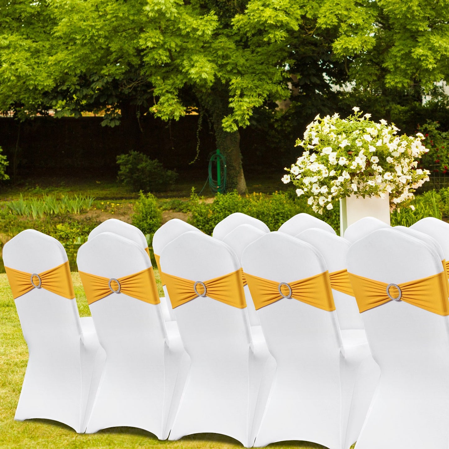 AI62 Decor Universal Chair Covers with Sashes