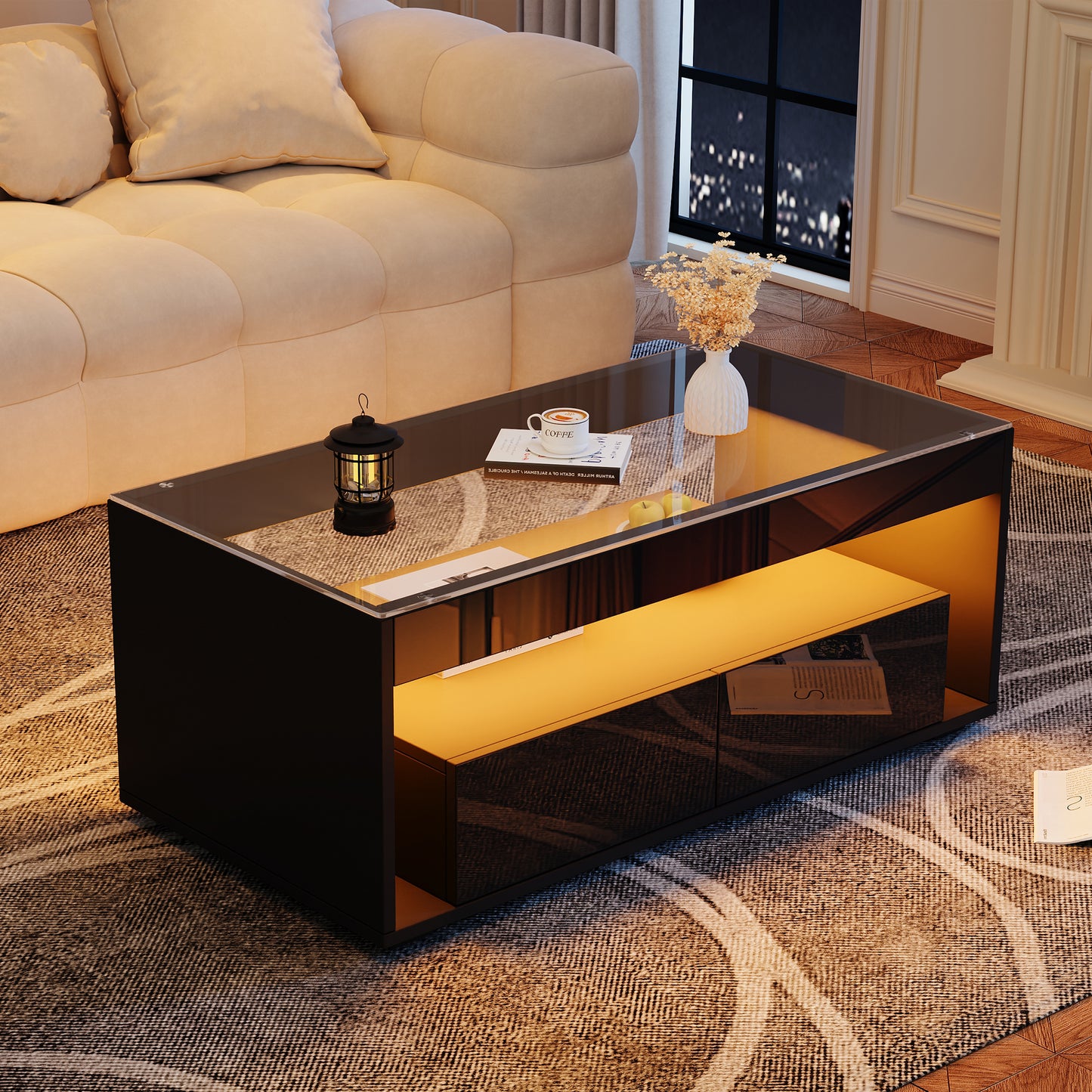 AI62 Decor High Gloss LED Coffee Table