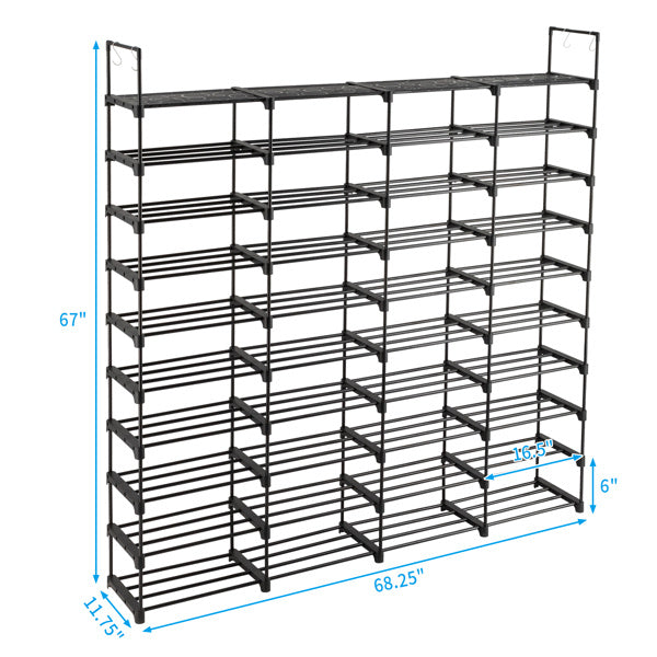 AI62 Decor 10-Layer Vertical Shoe Rack Organizer for Entryway