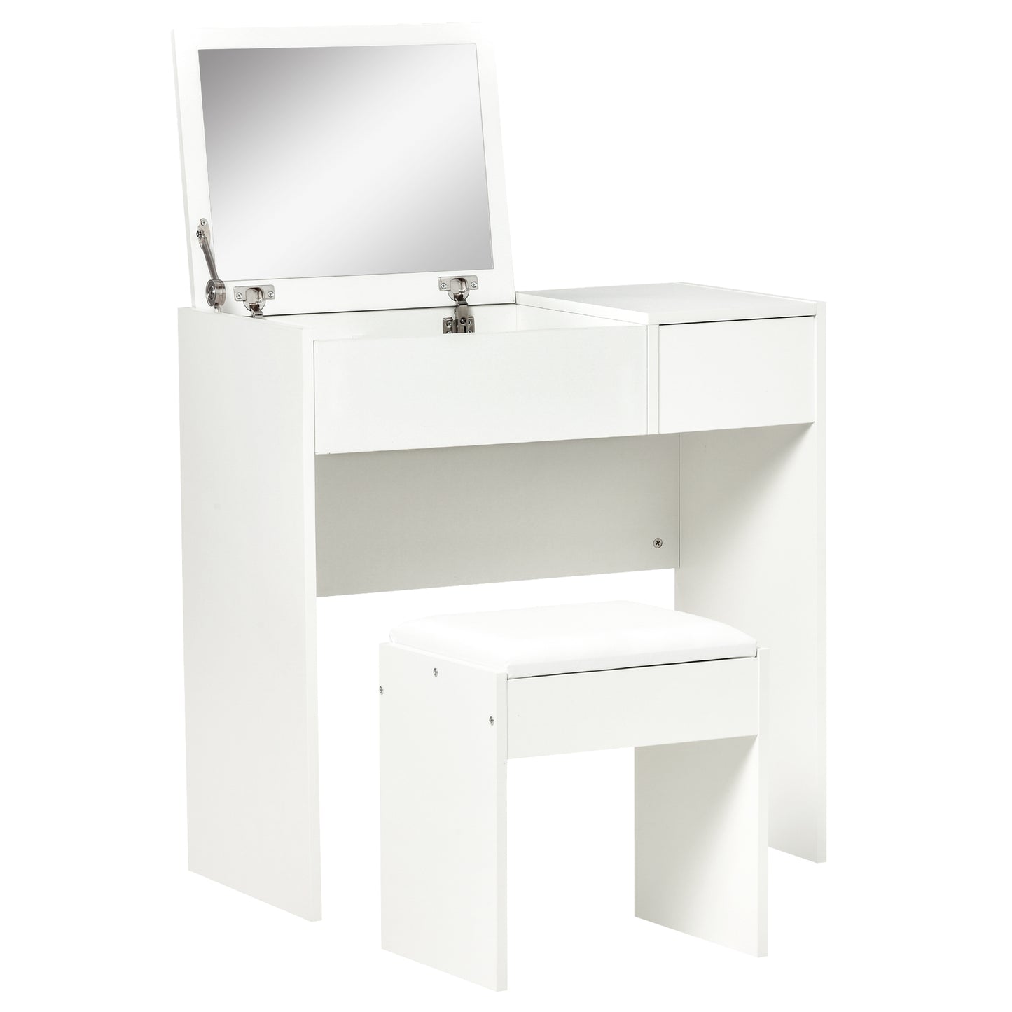 AI62 Decor Vanity Table Set with Flip-Up Mirror & Stool