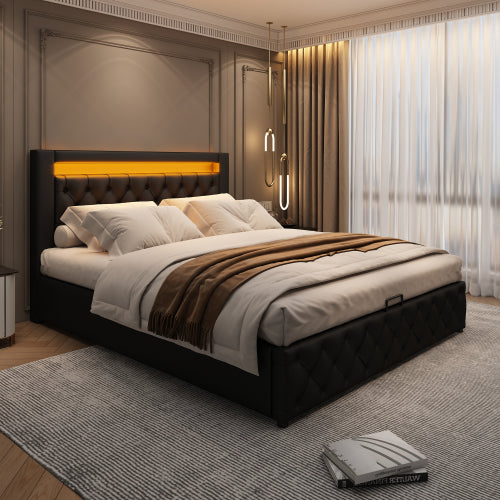 AI62 Decor Functional Bed with Slatted Frame & Storage