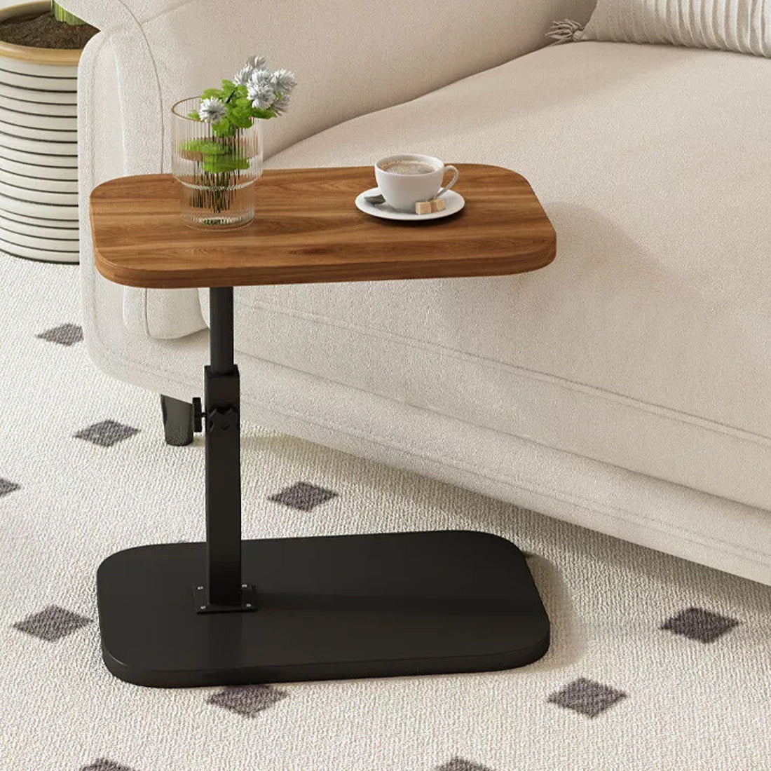 AI62 Decor Adjustable C-Shaped Side Table – Coffee & Laptop Table