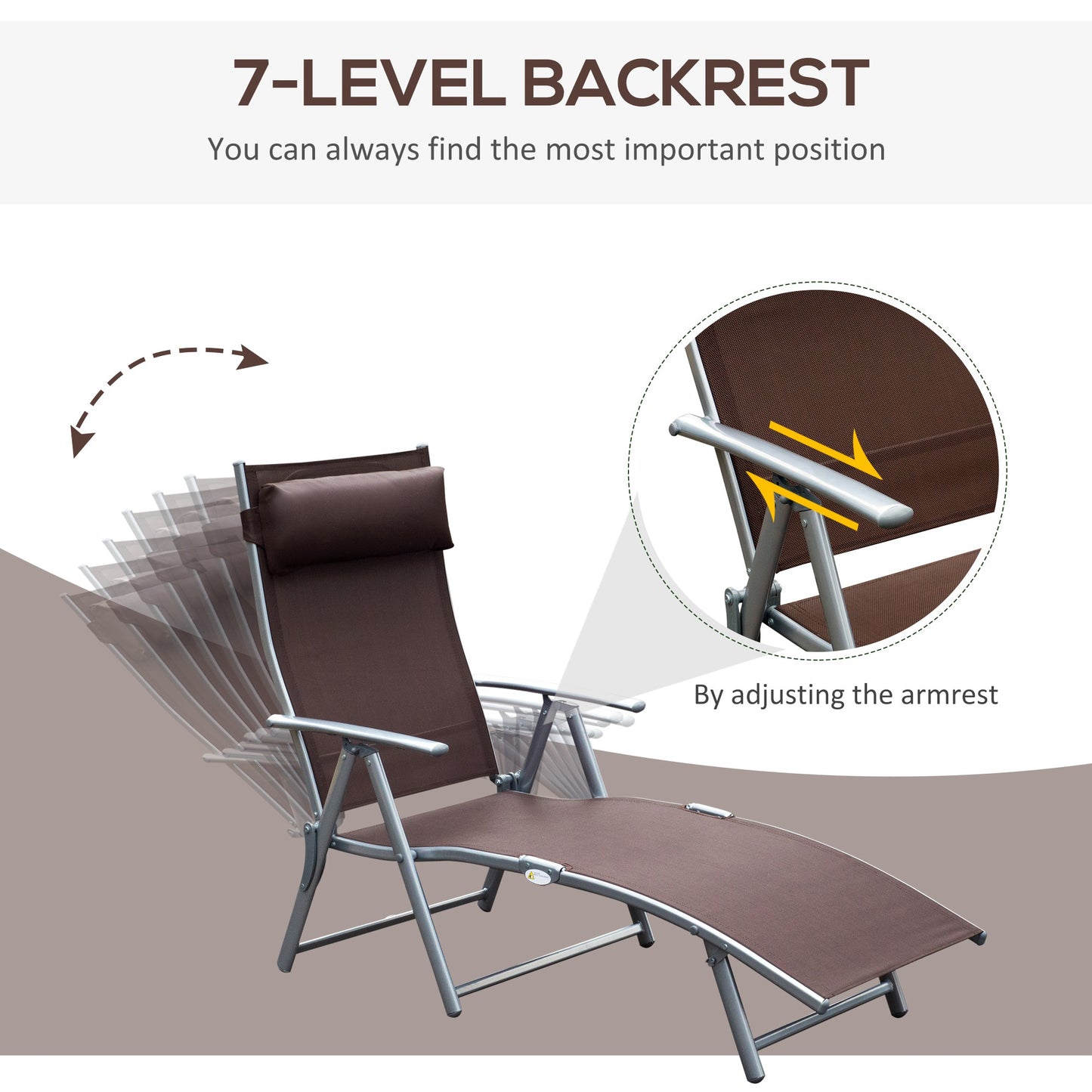 AI62 Decor Steel Frame Sun Lounger