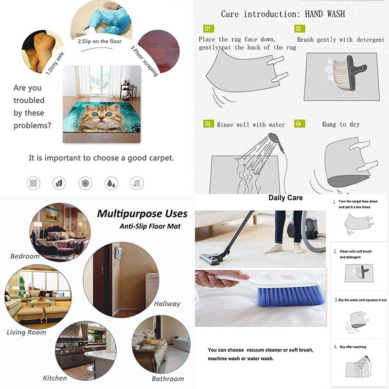 Cobblestone Non-Slip Welcome Entrance Door Mat AI62Decor