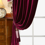 Luxury Velvet Red Blackout Curtains for Living Room & Bedroom AI62Decor