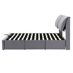 Upholstered King Size Bed with Hydraulic Mechanism and storage AI62Decor