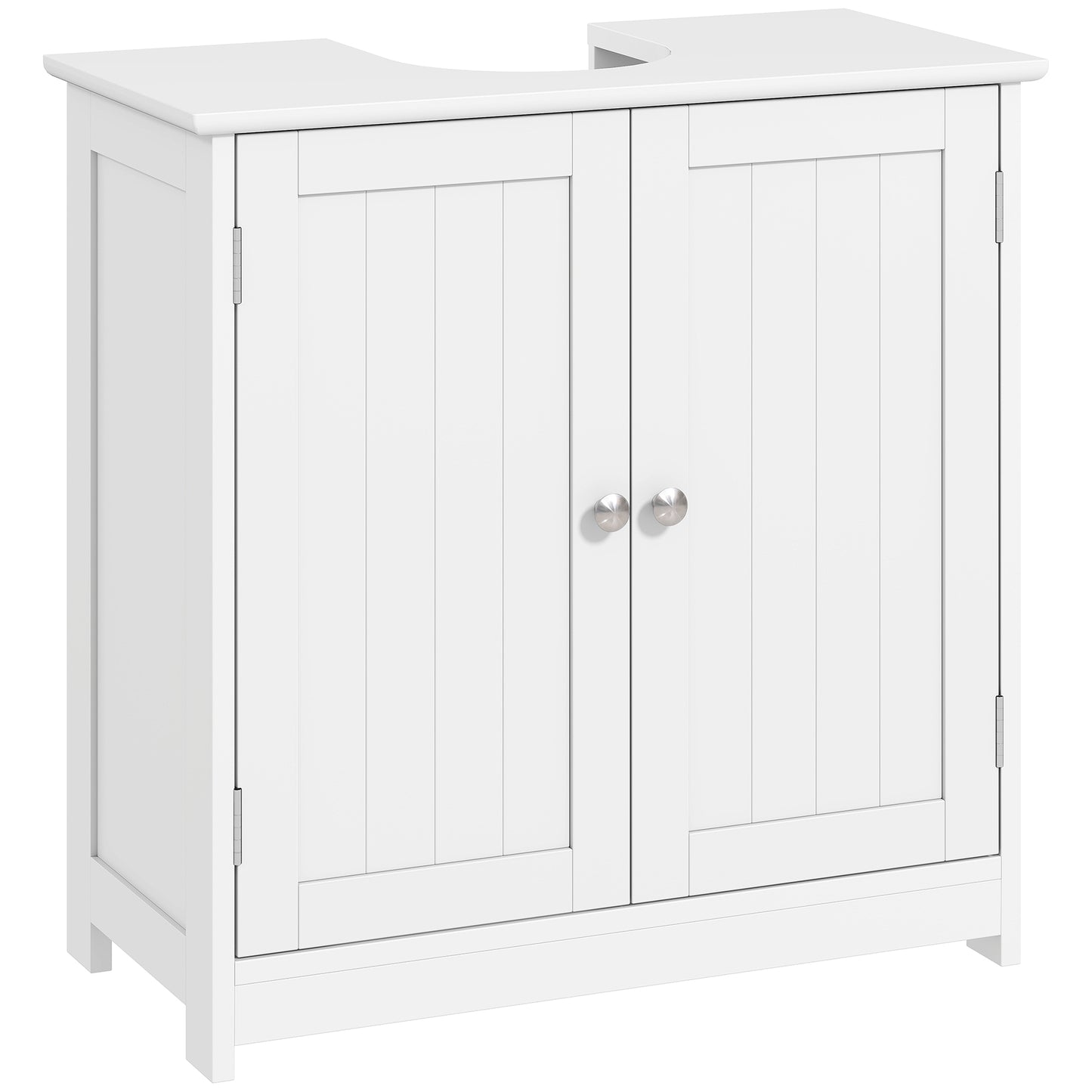 AI62 Decor Kleankin Under Sink Bathroom Cabinet with 2 Doors – White