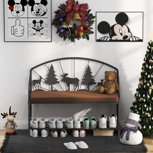 Rustic Shoe Rack Bench for Entryway & Small Spaces AI62Decor