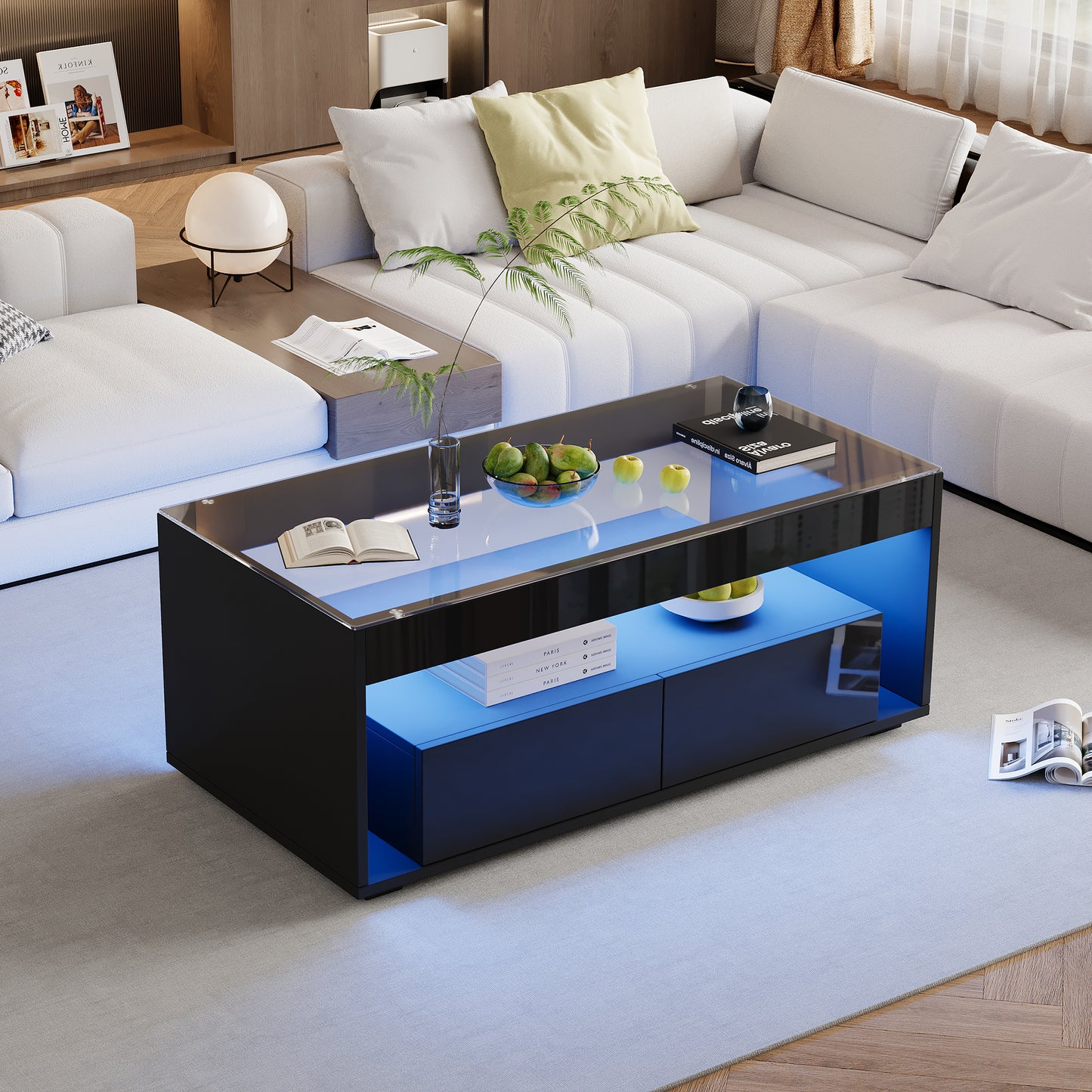 AI62 Decor High Gloss LED Coffee Table