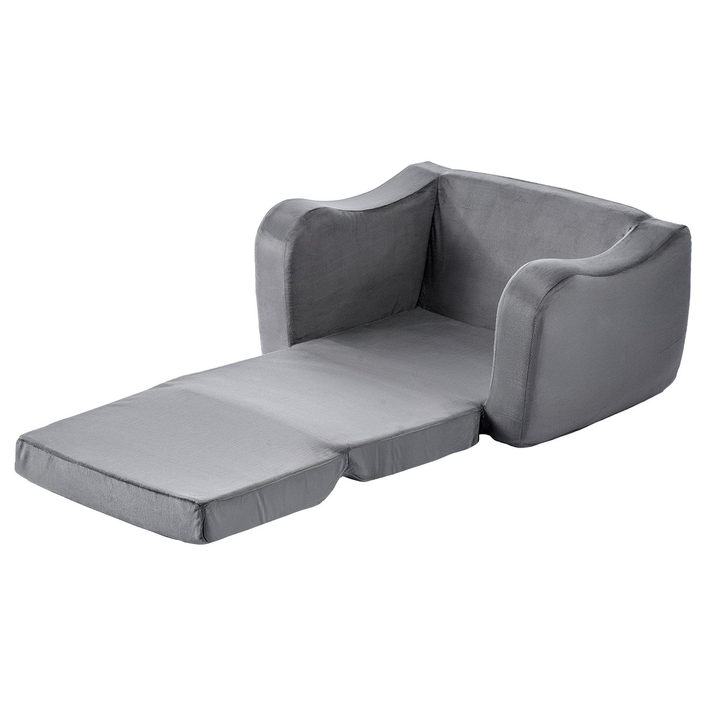 AI62 Decor 2-in-1 Foldable Kids Sofa – Gray