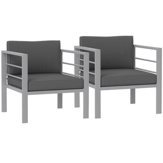 AI62 Decor 2-Piece Outdoor Sofa Set with Removable Cushions