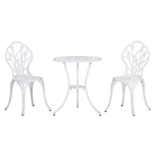 AI62 Decor 3-Piece Patio Bistro Set for 2 Aluminium Table & Chairs