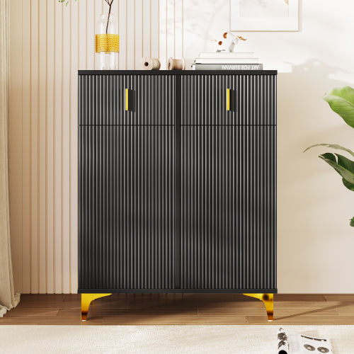 AI62 Decor Shoe Cabinet with Drawers & Adjustable Shelves