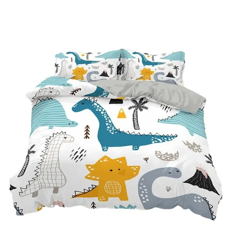 Children’s Cartoon Printed 3-Piece Bedding Set AI62Decor