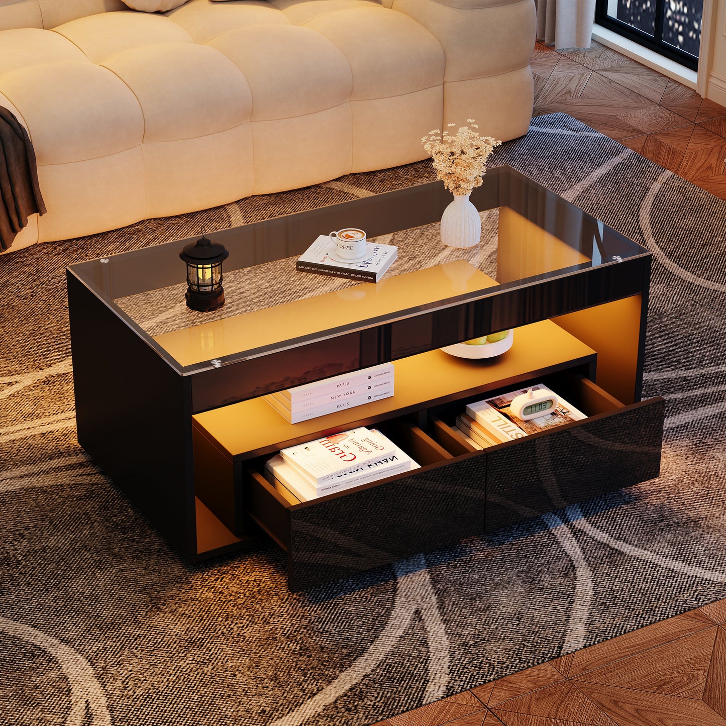 AI62 Decor High Gloss LED Coffee Table
