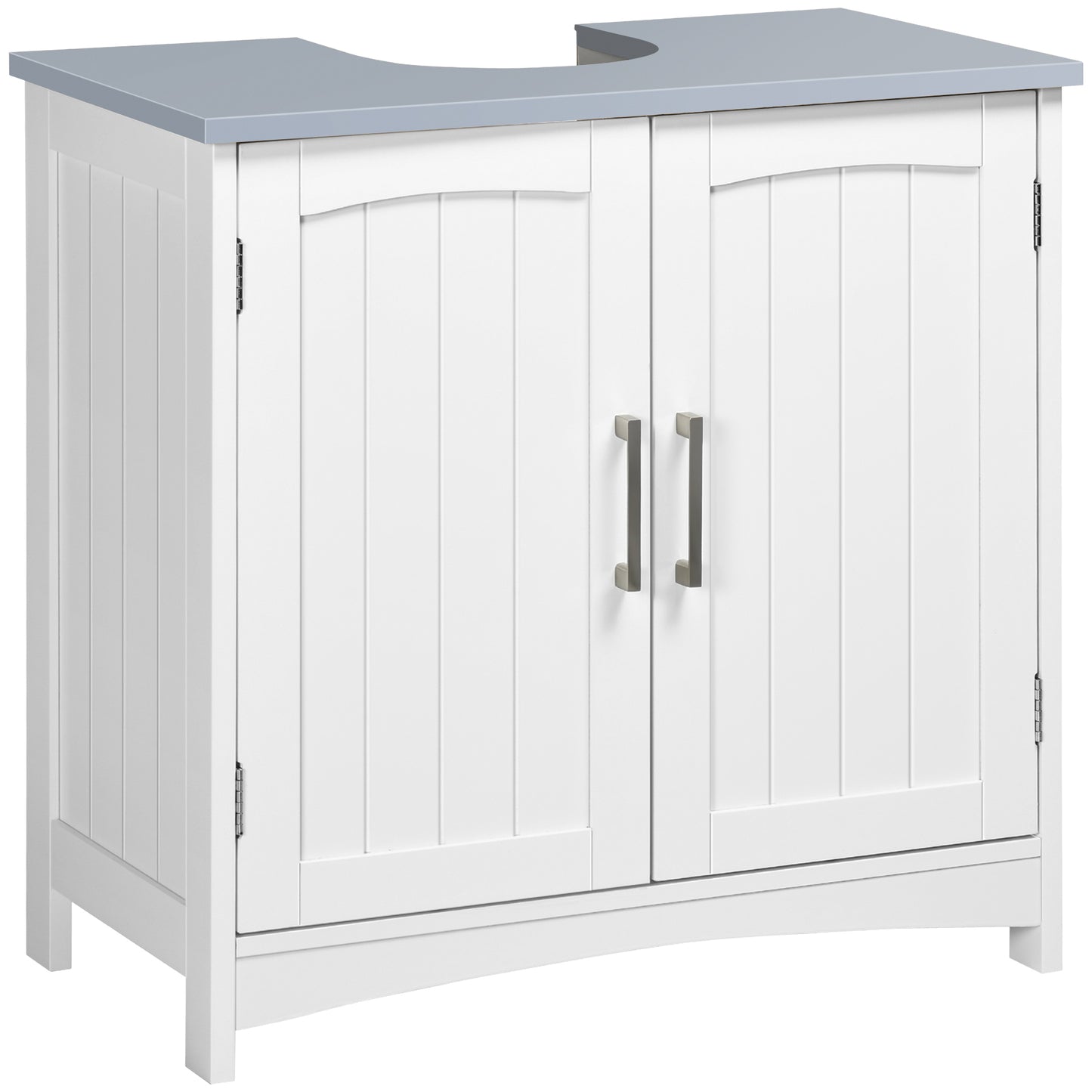 AI62 Decor Kleankin Under-Sink Bathroom Cabinet with Adjustable Shelves – White