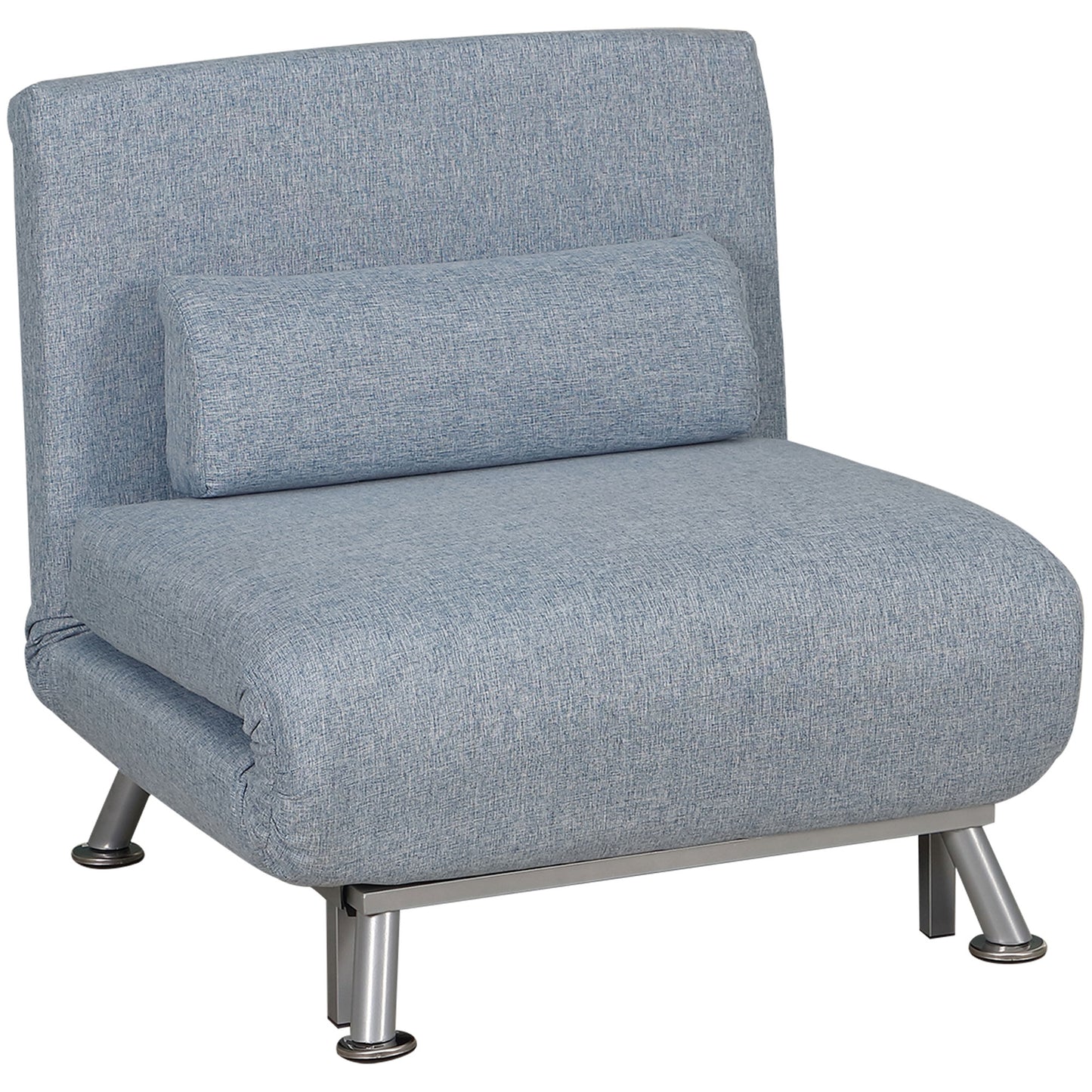 AI62 Decor 3-in-1 Linen Convertible Sleeper Chair, Sky Blue