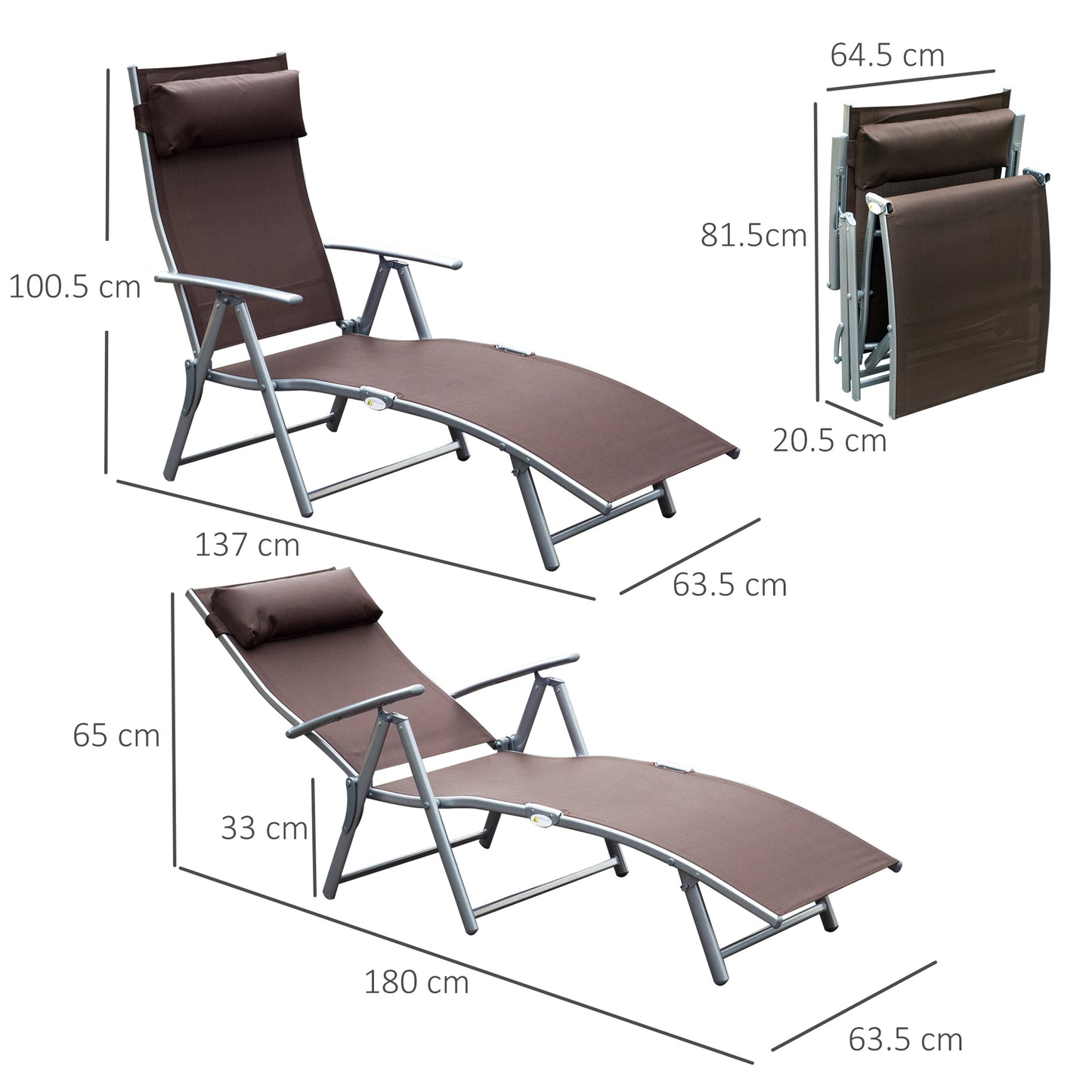 AI62 Decor Steel Frame Sun Lounger